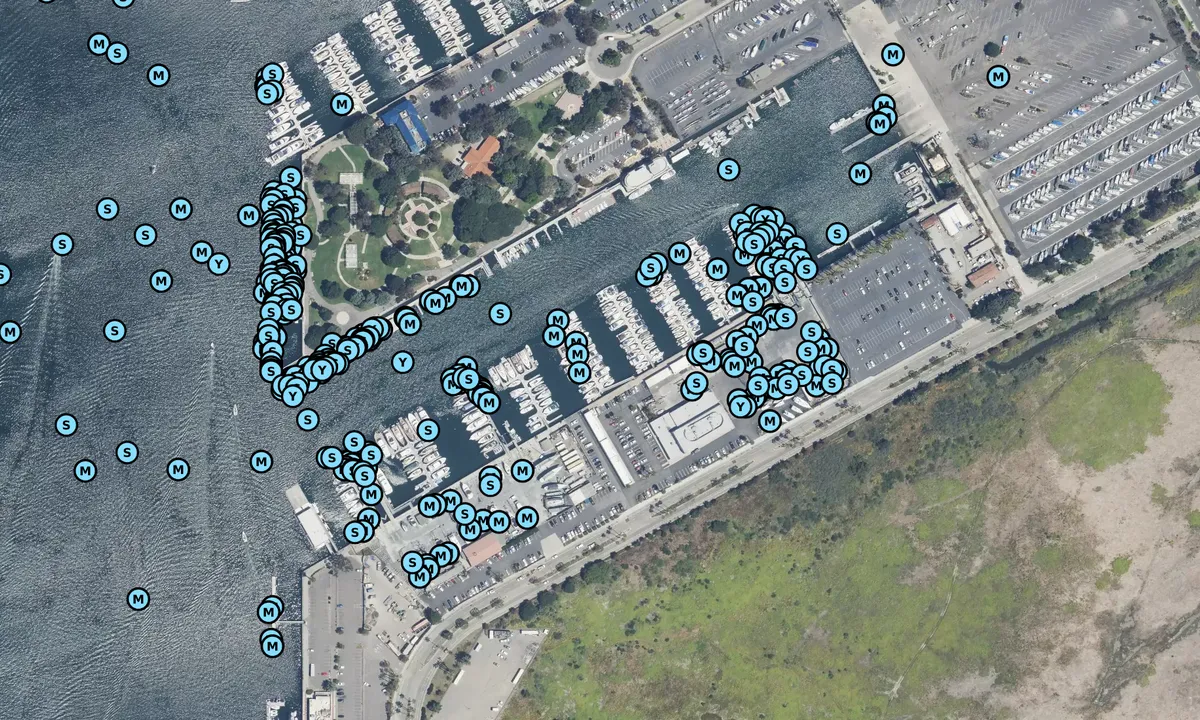 Satelite image of The BoatYard Marina
