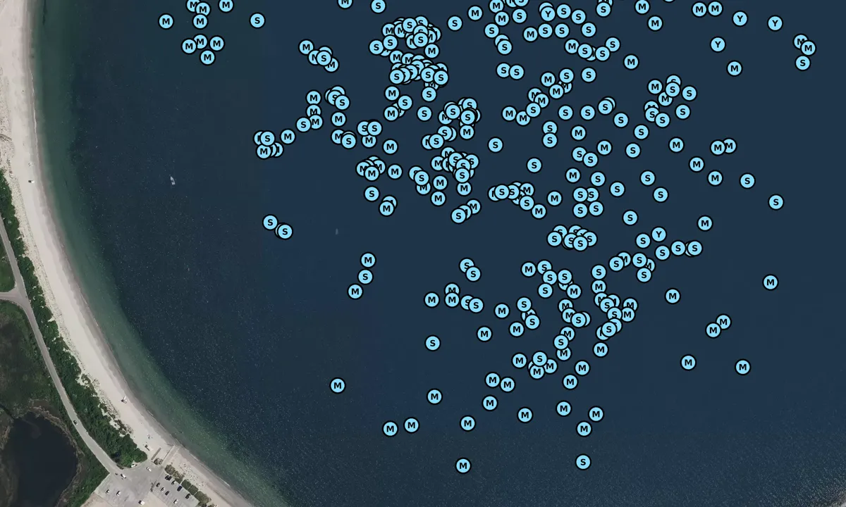 Satelite image of Third Beach