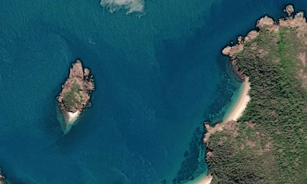 Flyfoto av Thomas Island NE