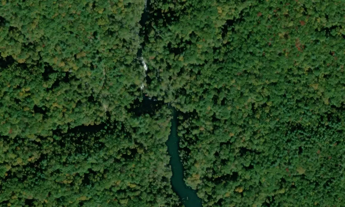Satelite image of Thompson River Falls