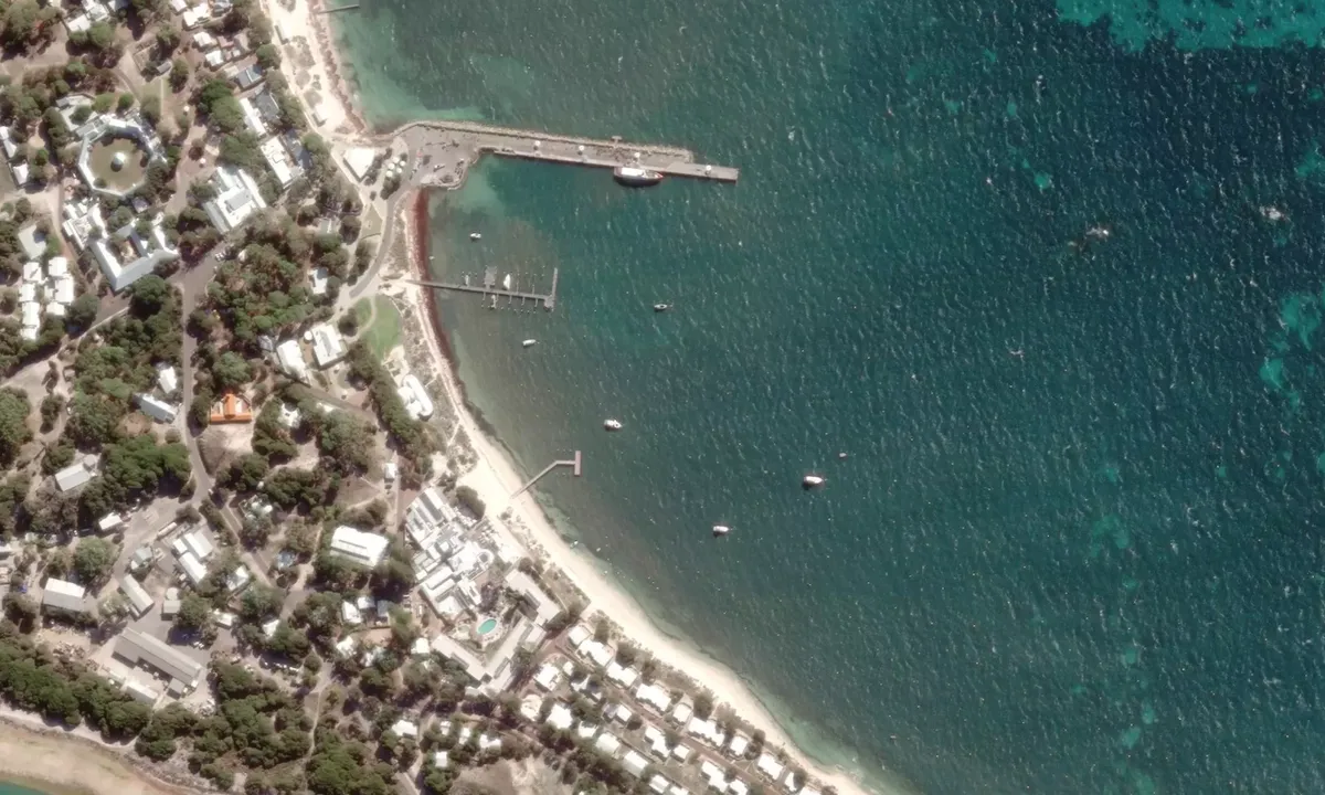 Flyfoto av Thomson Bay Rottnest Island