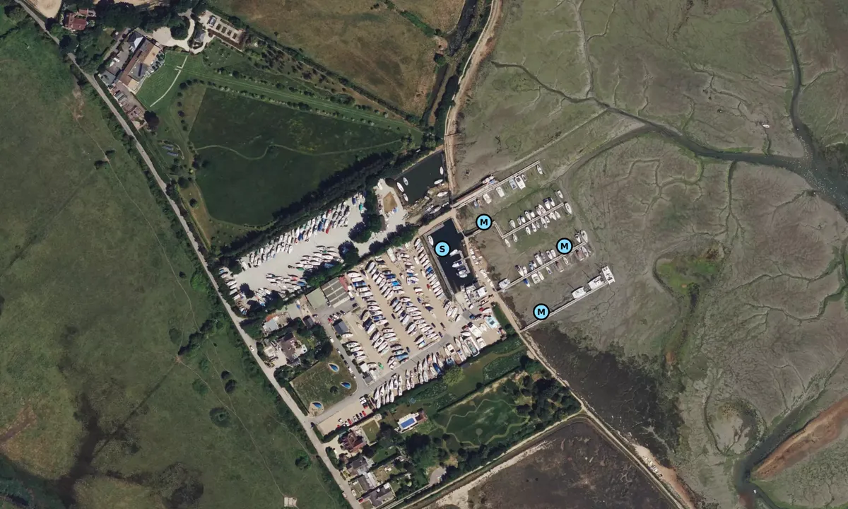 Satelite image of Thornham Marina - Emsworth