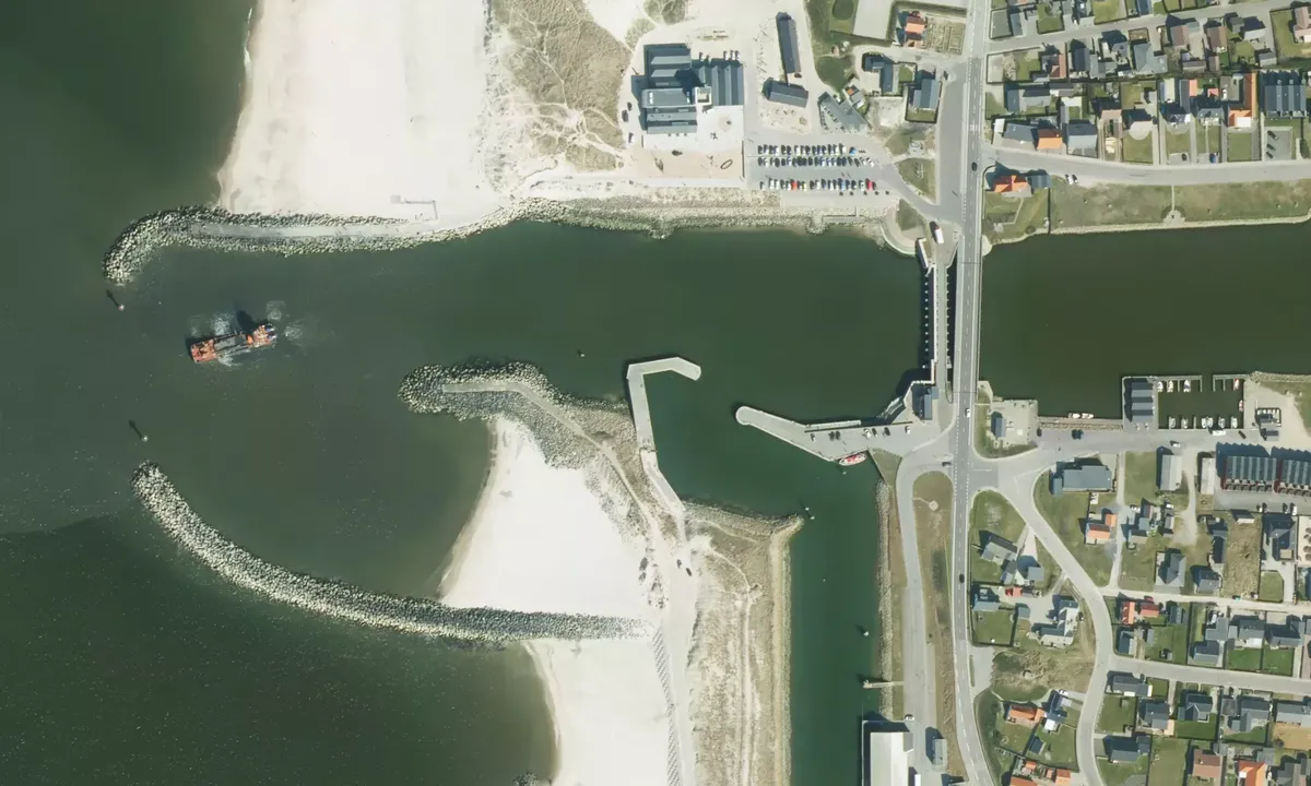 Flyfoto av Thorsminde Havn