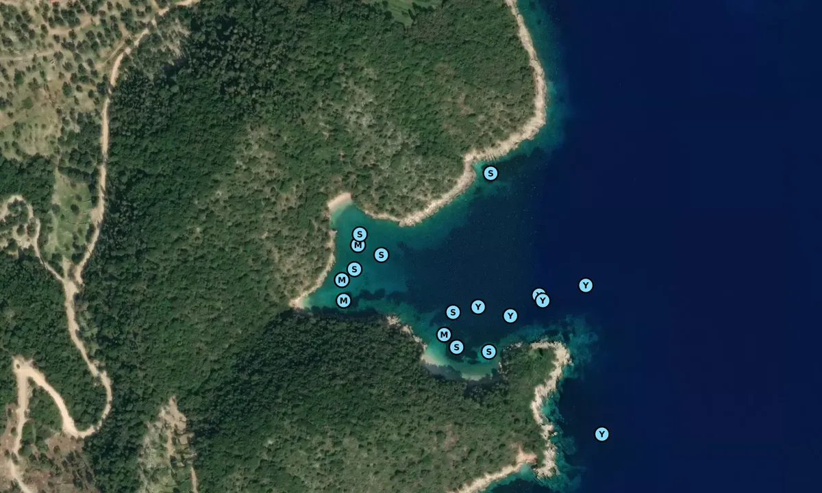 Satelite image of Three beaches Bay