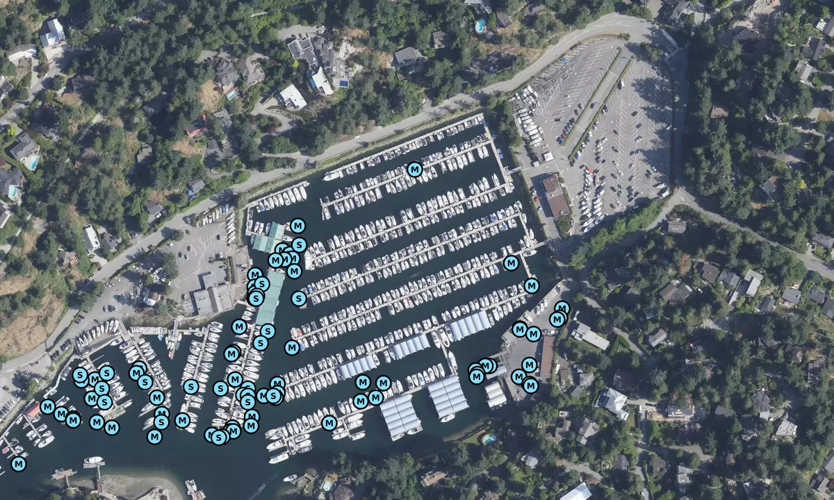Satelite image of Thunderbird Marina - Metro Vancouver