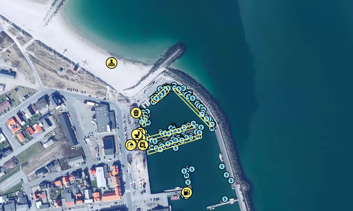 Satelite image of Thyborøn