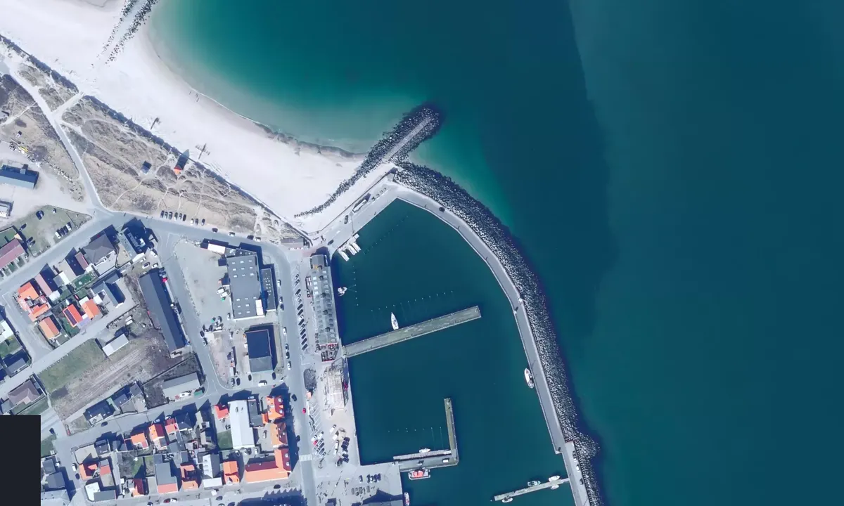 Satelite image of Thyborøn
