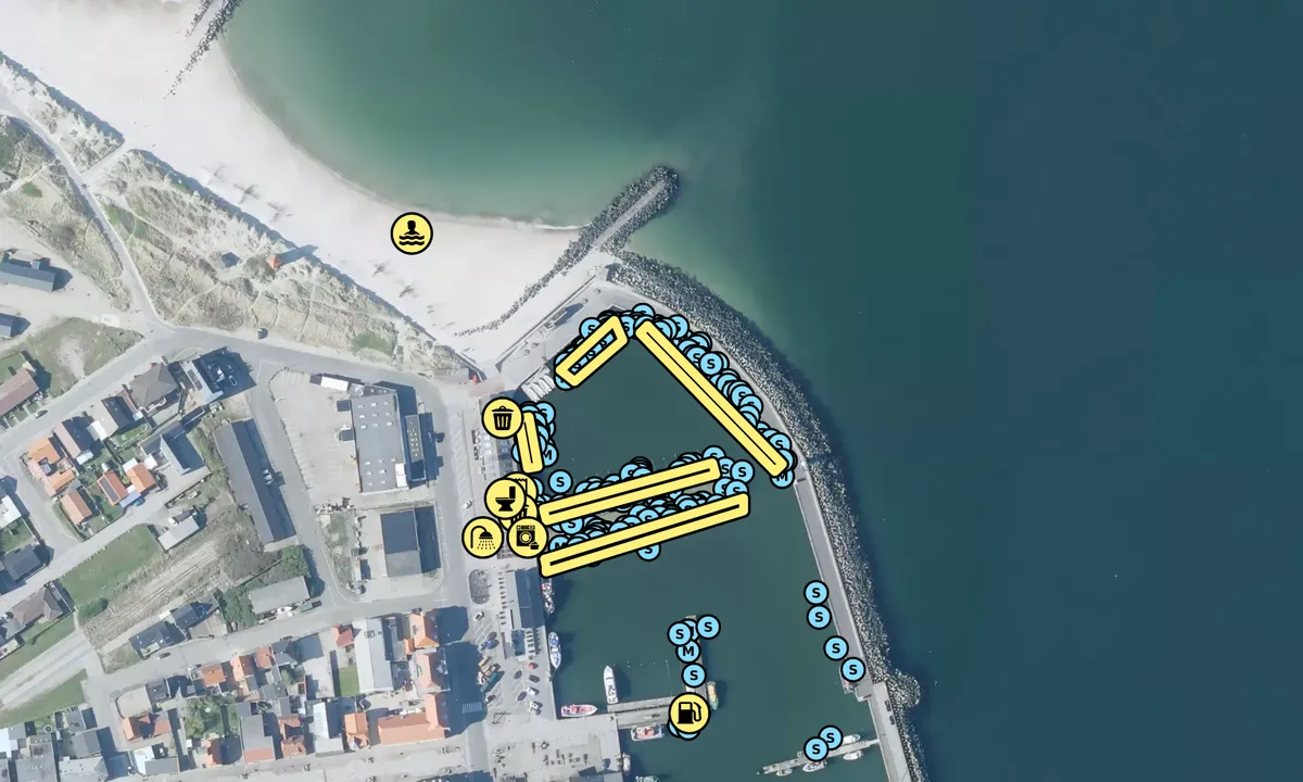 Satelite image of Thyborøn