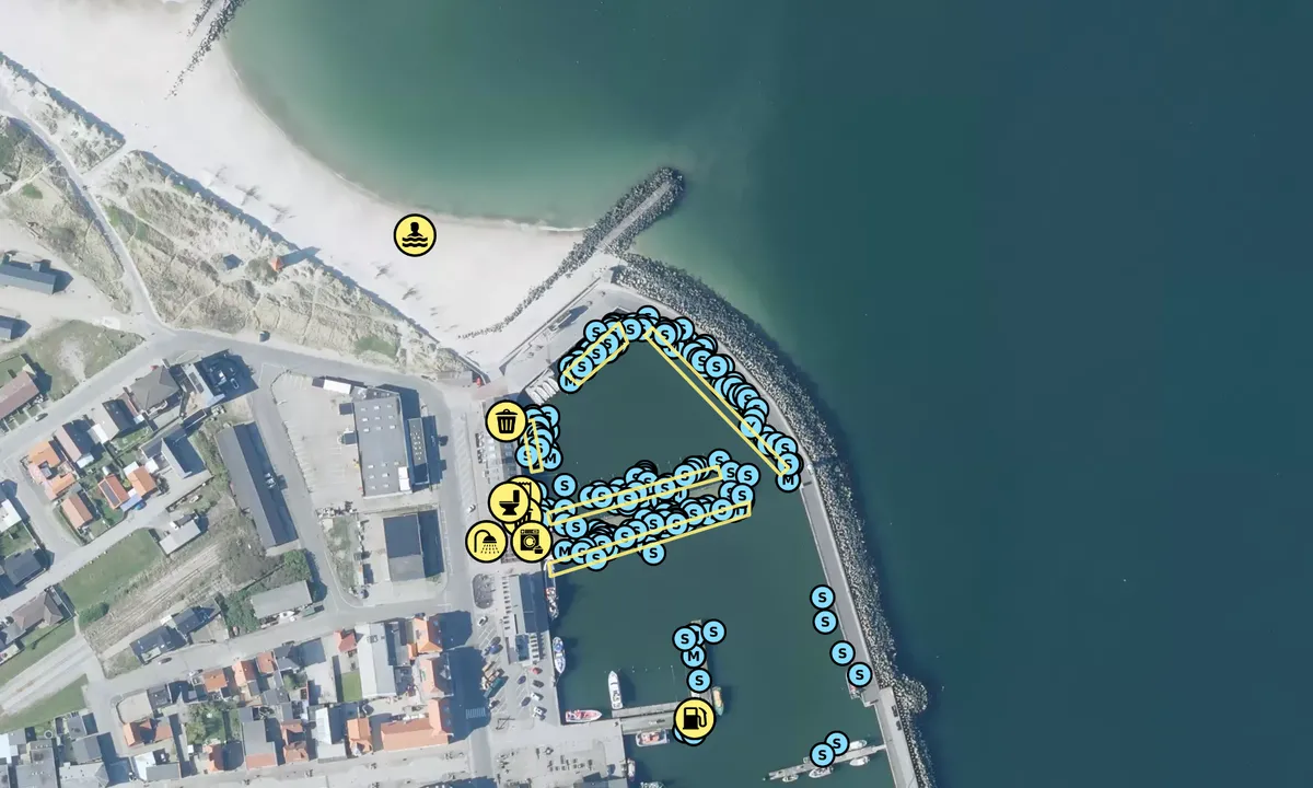 Satelite image of Thyborøn