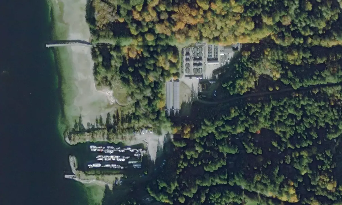Satelite image of Tillicum Bay Marina 1