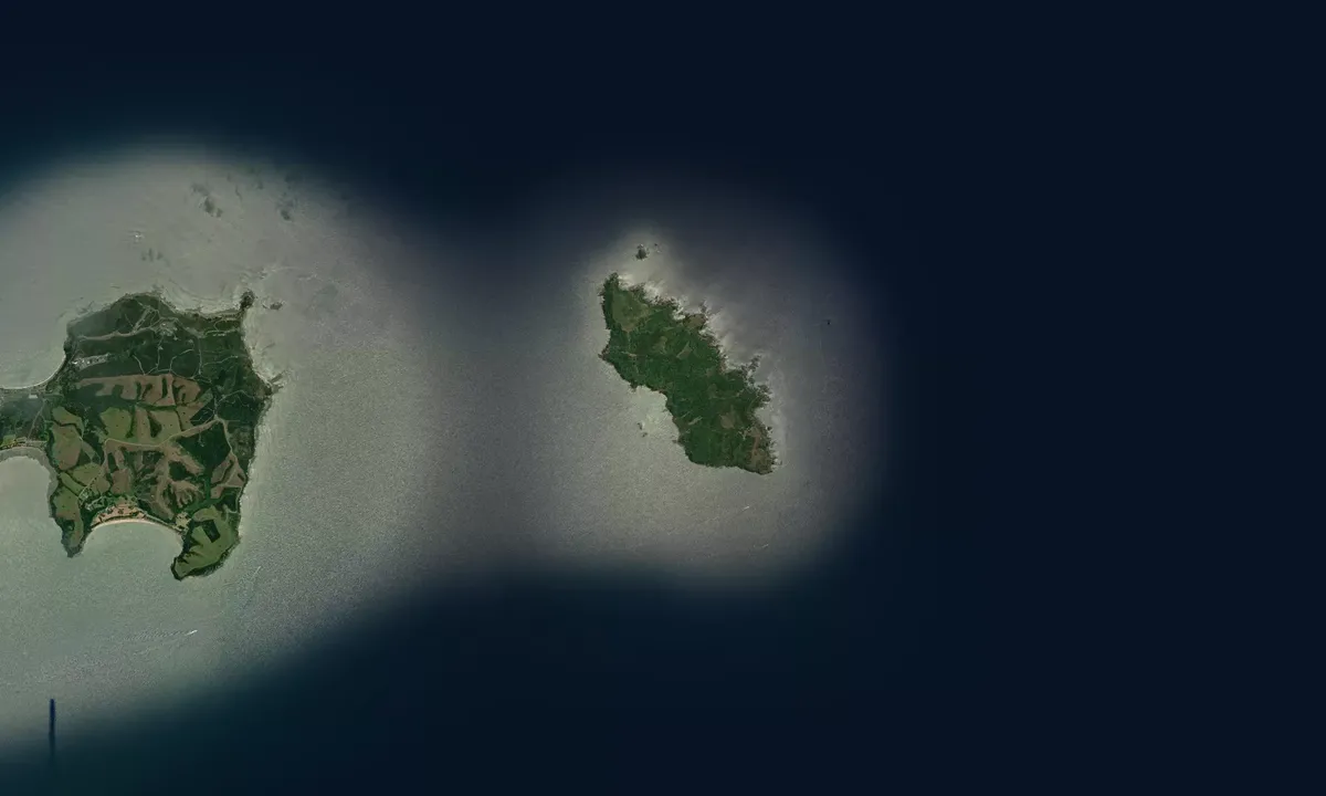 Flyfoto av Tiritiri Martangi Island