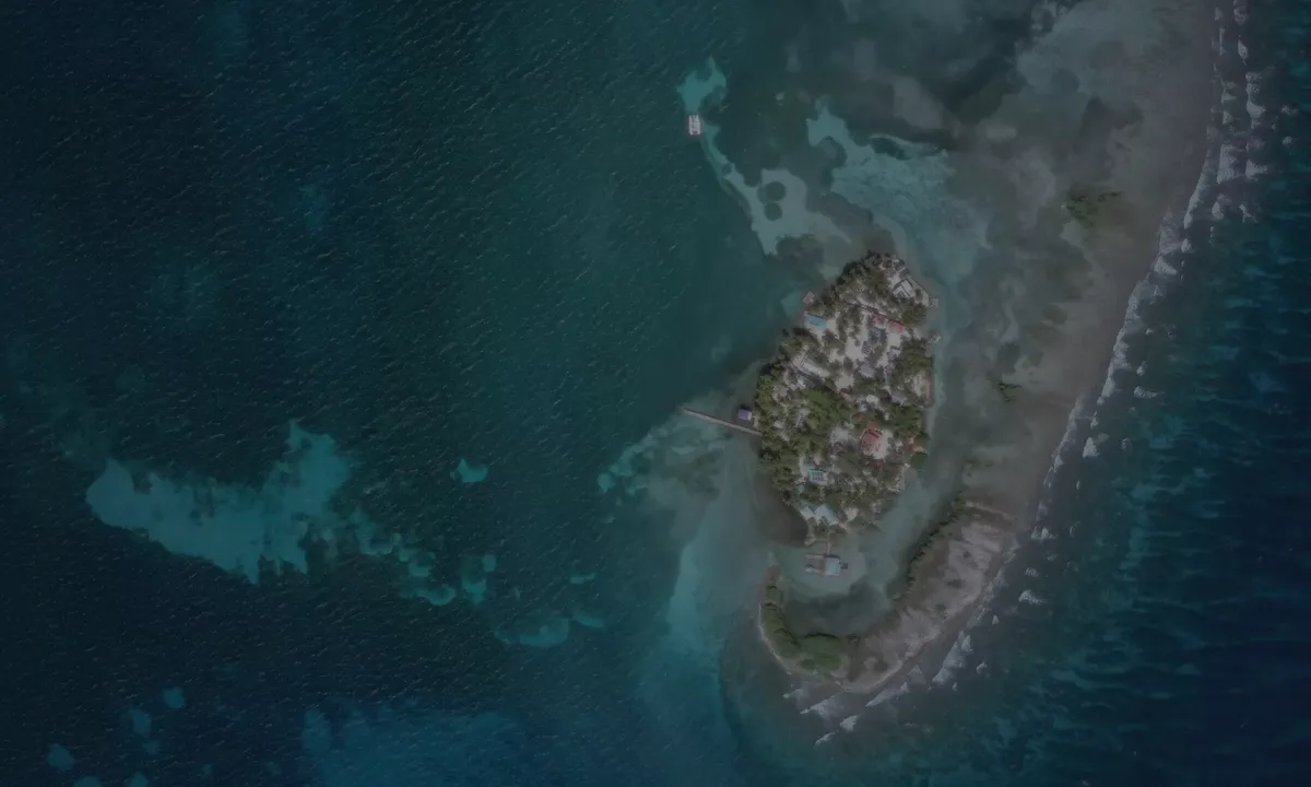 Satelite image of Tobacco Caye