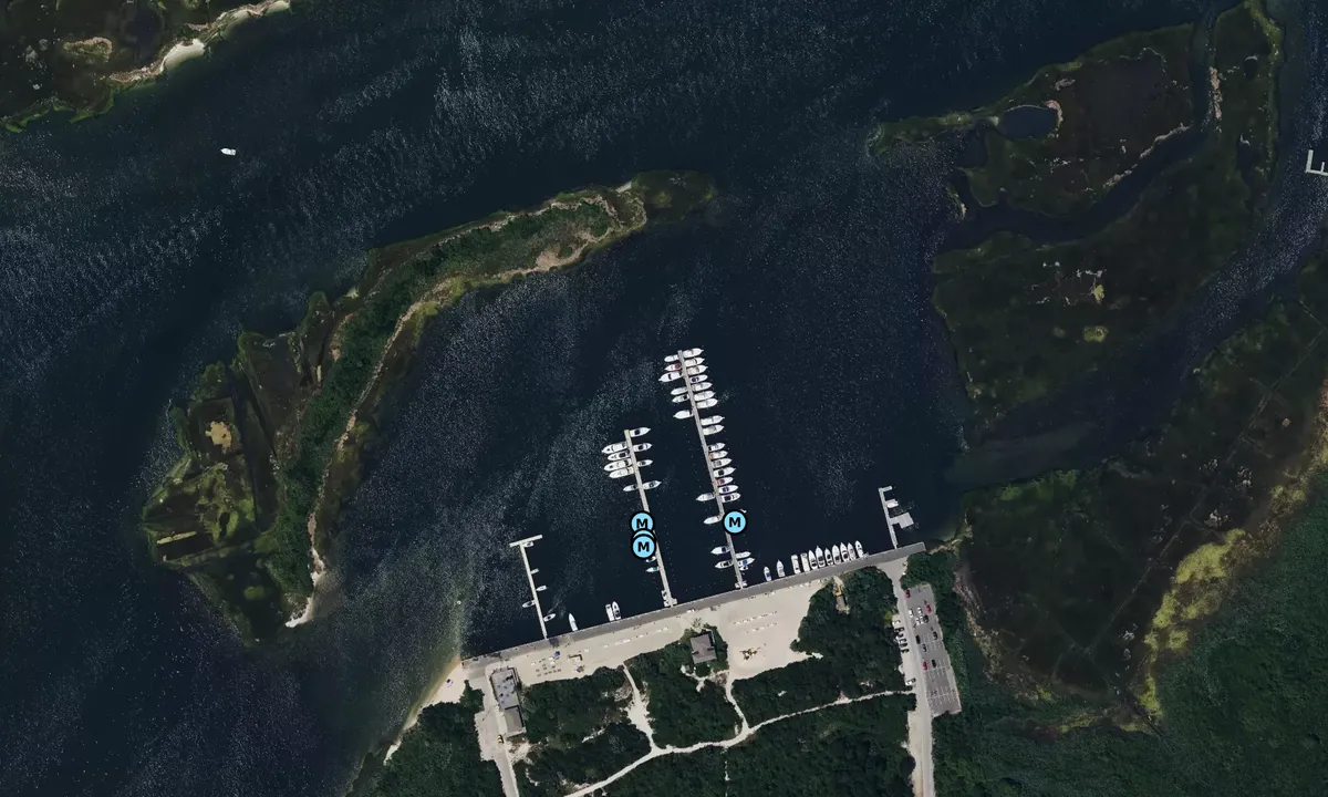 Satelite image of Tobay Beach and Boat Basin