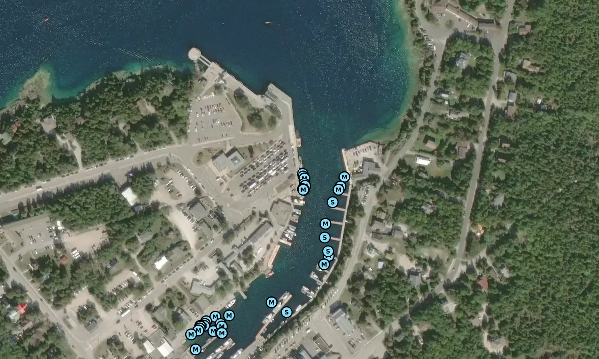 Satelite image of Tobermory Harbour