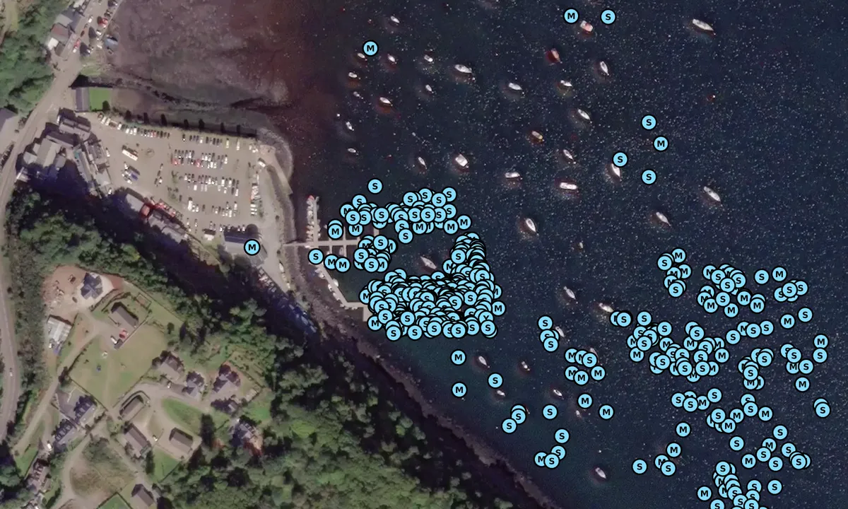 Satelite image of Tobermory Marina