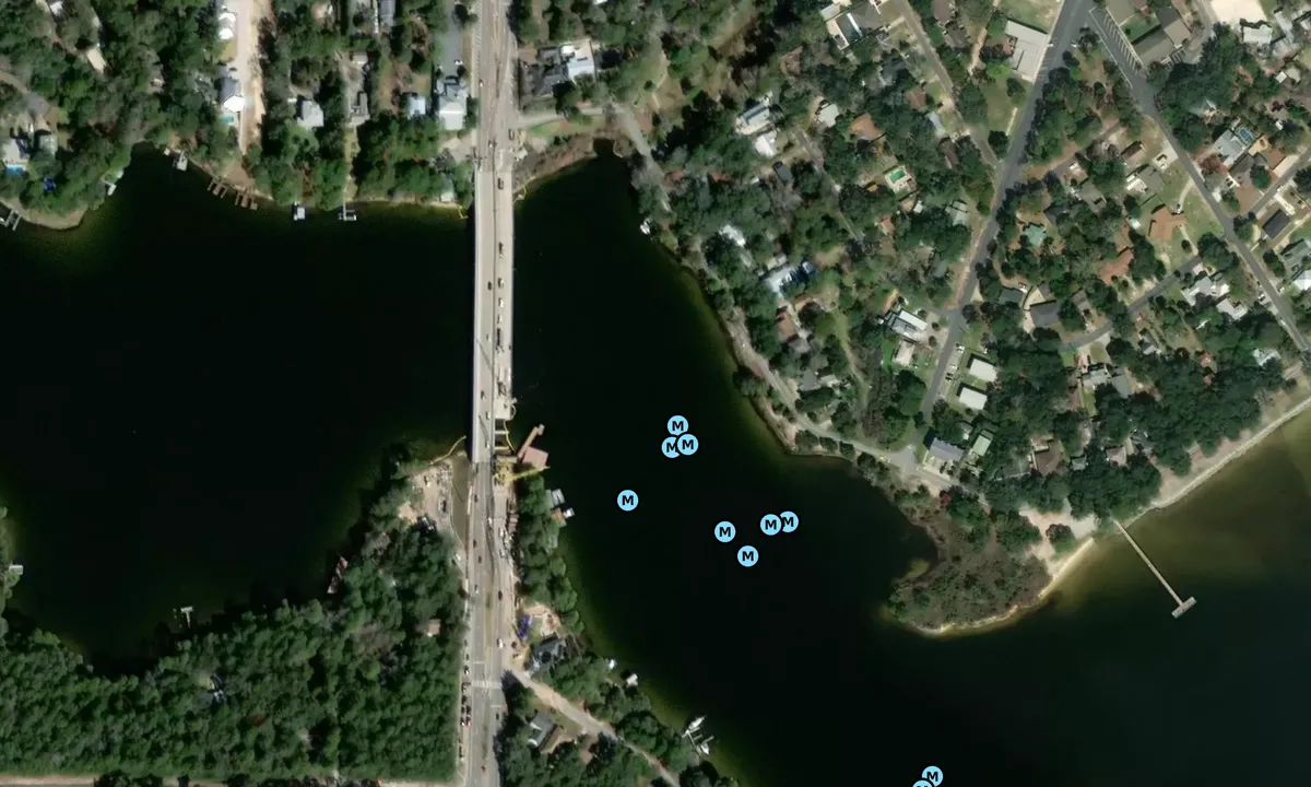 Satelite image of Toms Bayou
