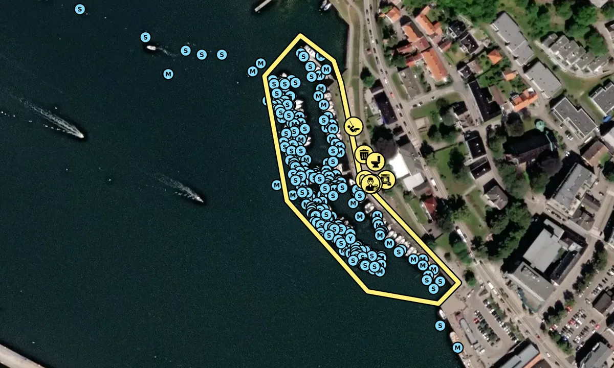 Satelite image of Tønsberg Gjestehavn