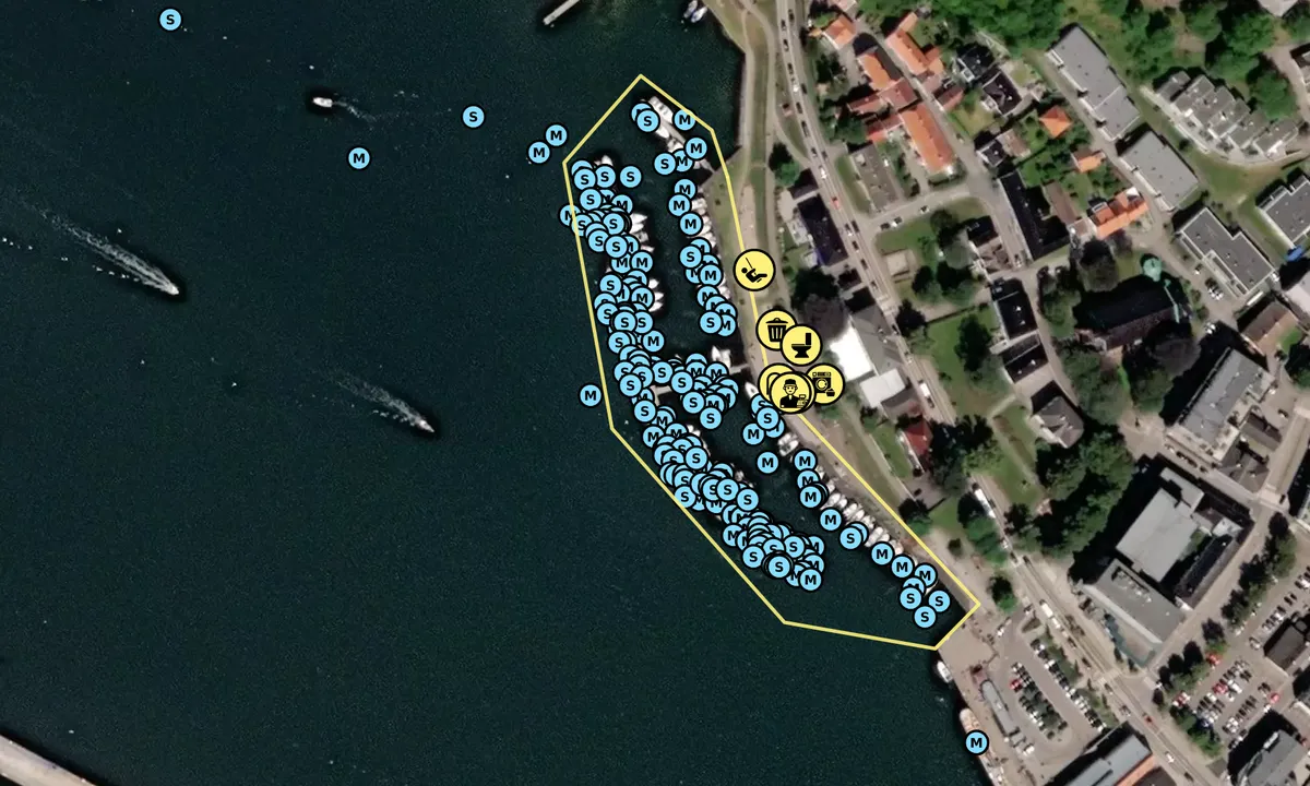 Satelite image of Tønsberg Gjestehavn