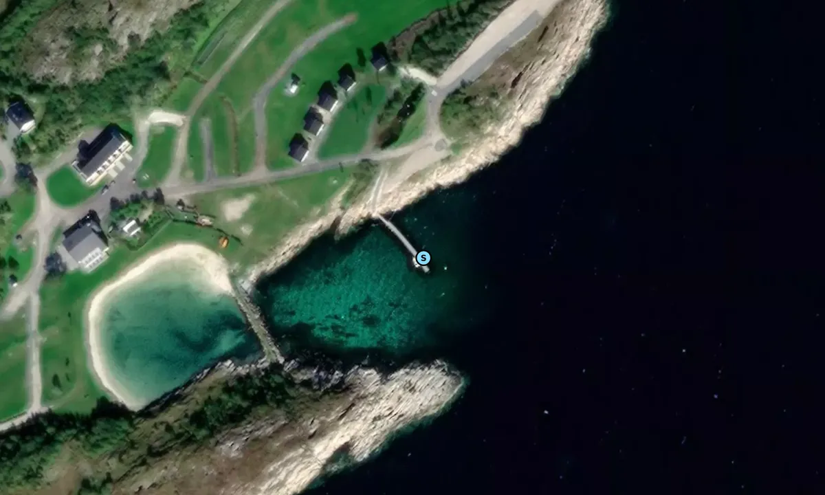 Satelite image of Torghatten Camping