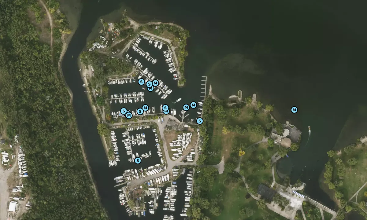 Satelite image of Toronto Island Marina - Ontario