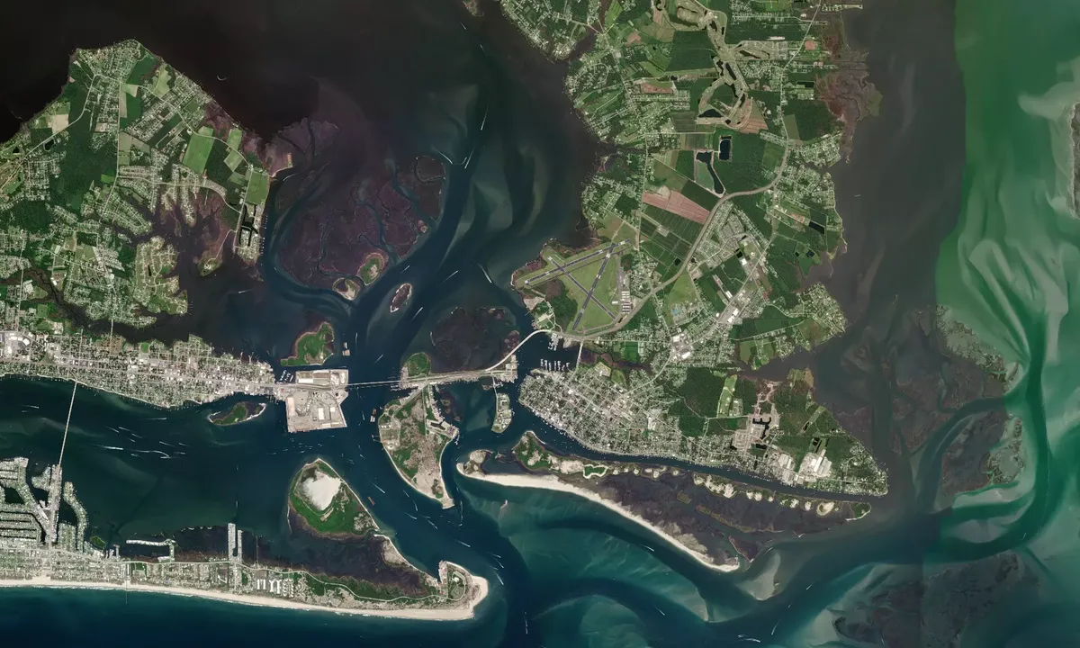 Flyfoto av Town Creek - Carteret