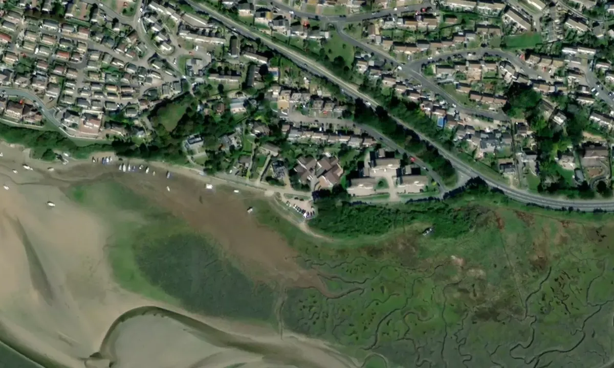 Satelite image of Tregunnel Hill Sailing Club