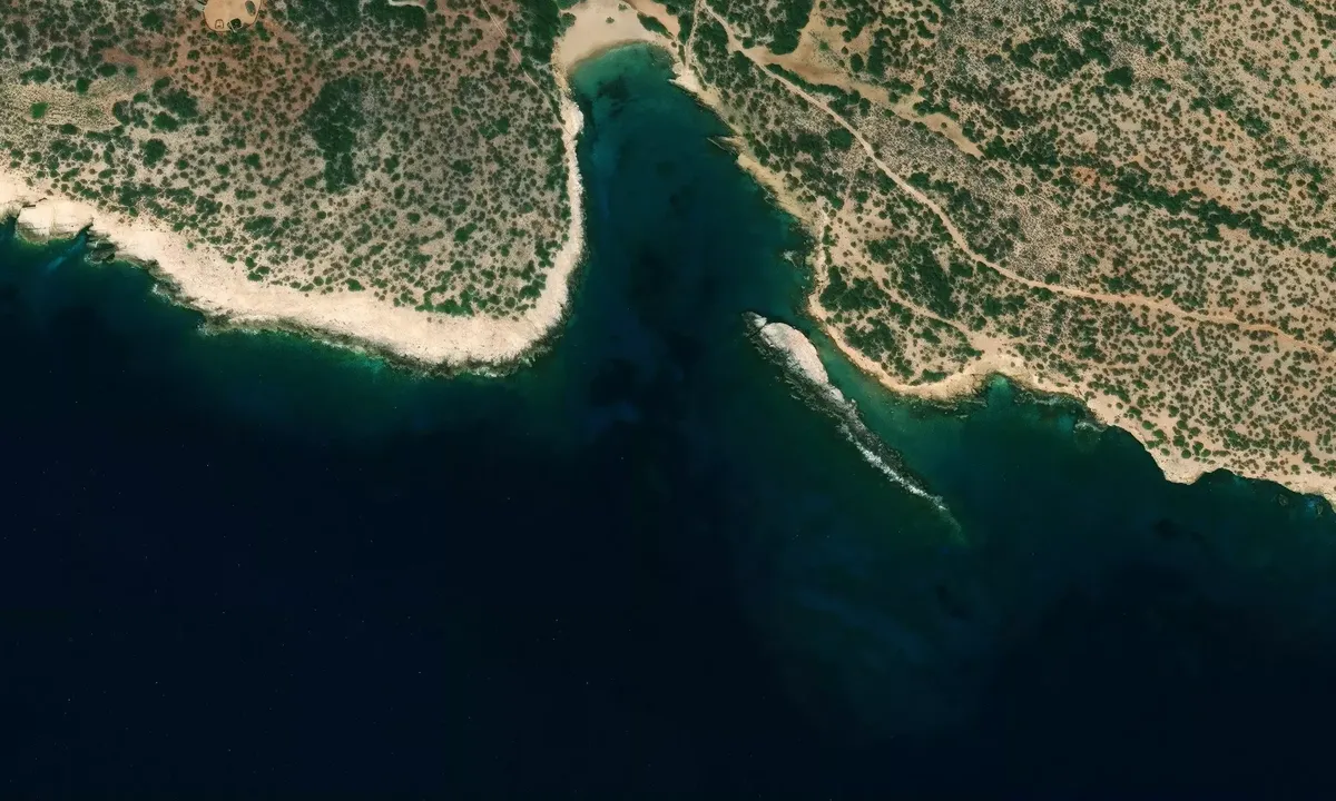 Satelite image of Tripiti Beach