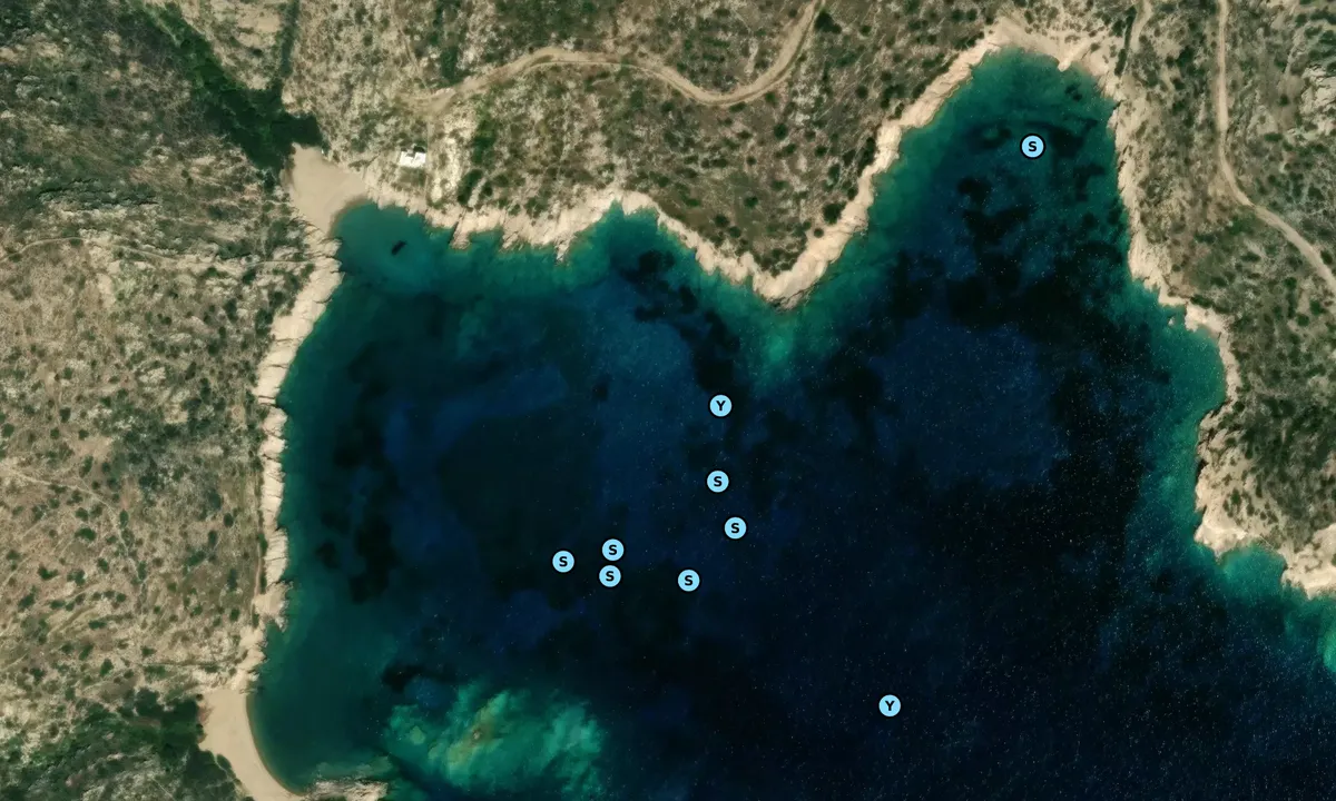 Satelite image of Tris Ekklisies Bay