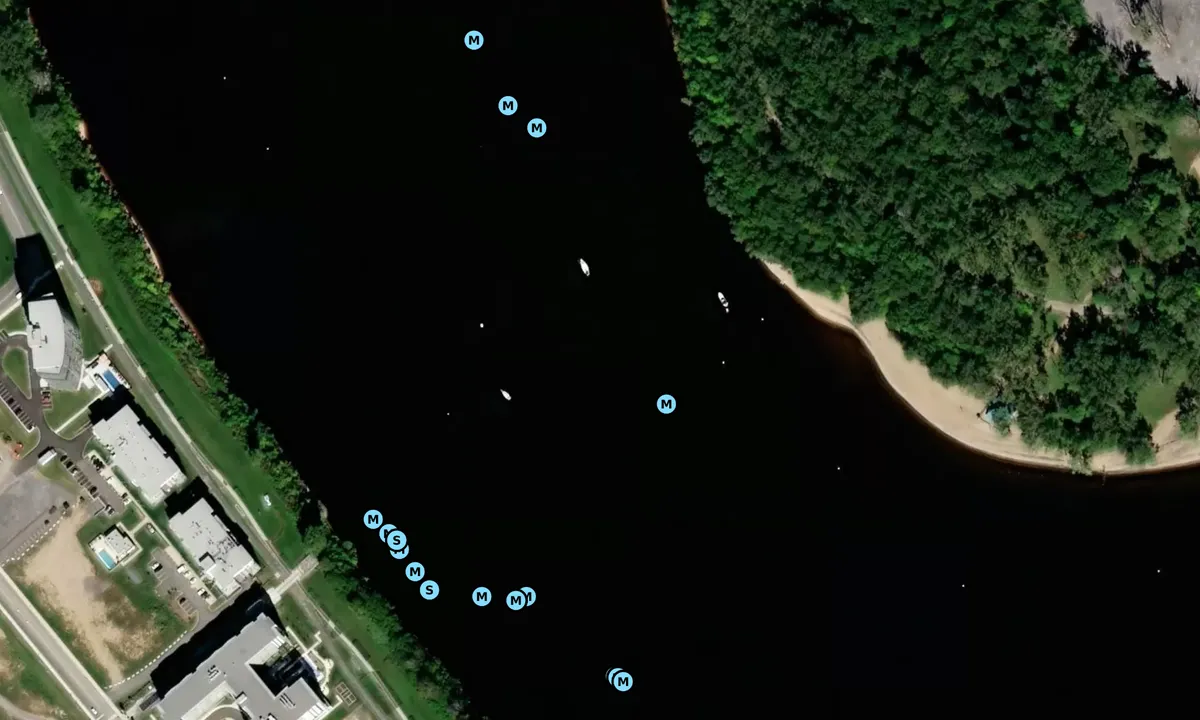 Satelite image of Trois-Rivieres Beach