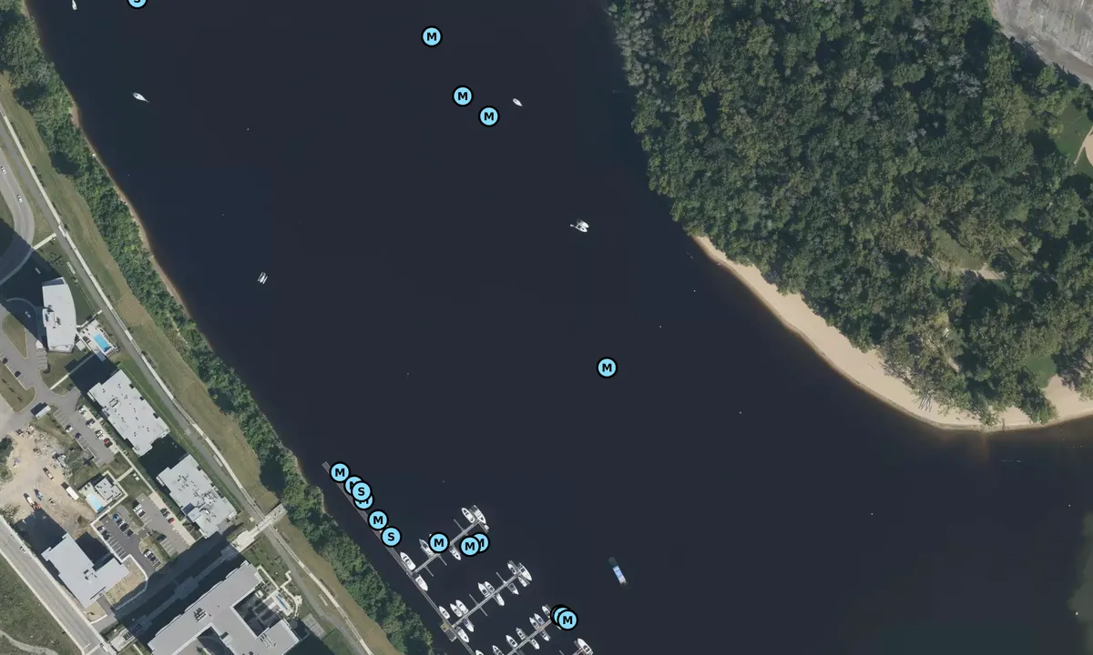 Satelite image of Trois-Rivieres Beach
