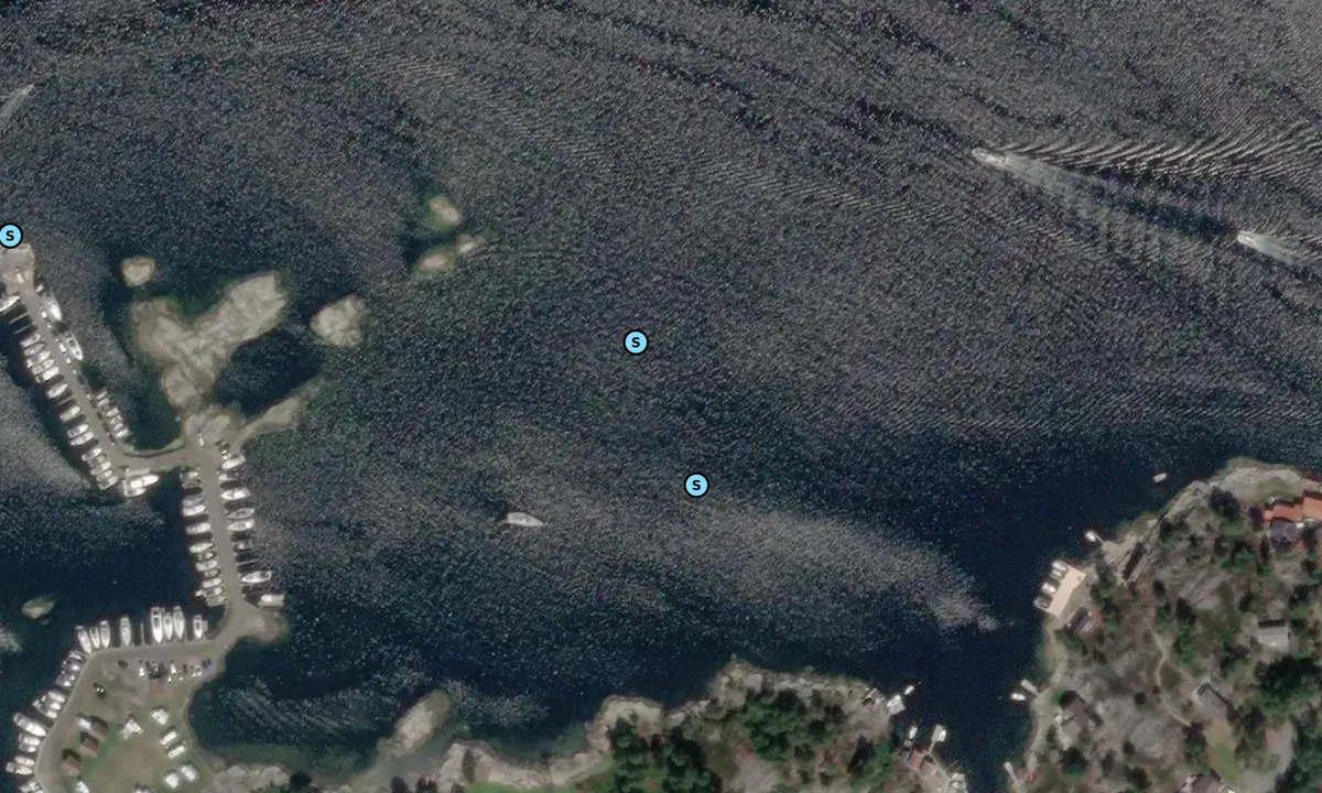 Flyfoto av Trosbyfjorden - ved Sjøterrassen