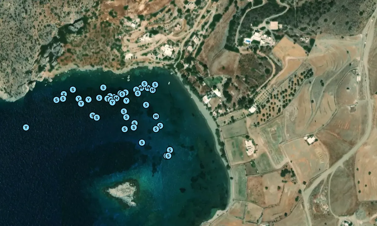 Satelite image of Tsigouri beach