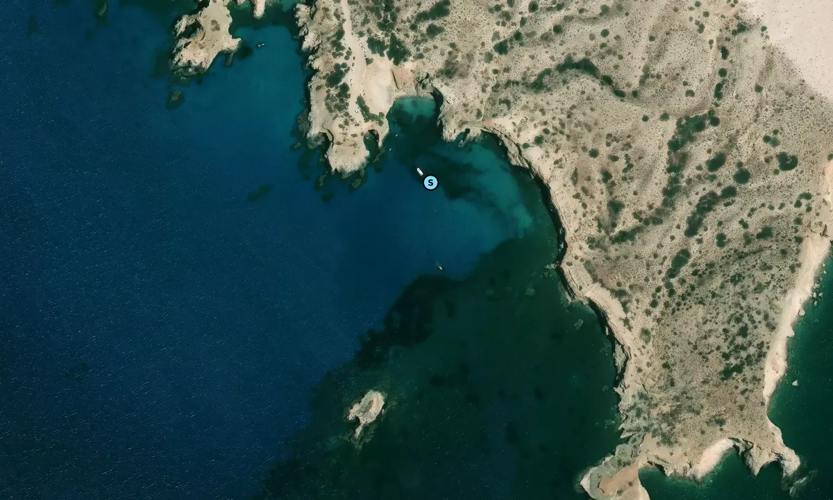 Satelite image of Tsigrado Beach