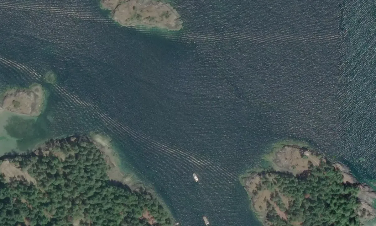 Flyfoto av Tucker Bay