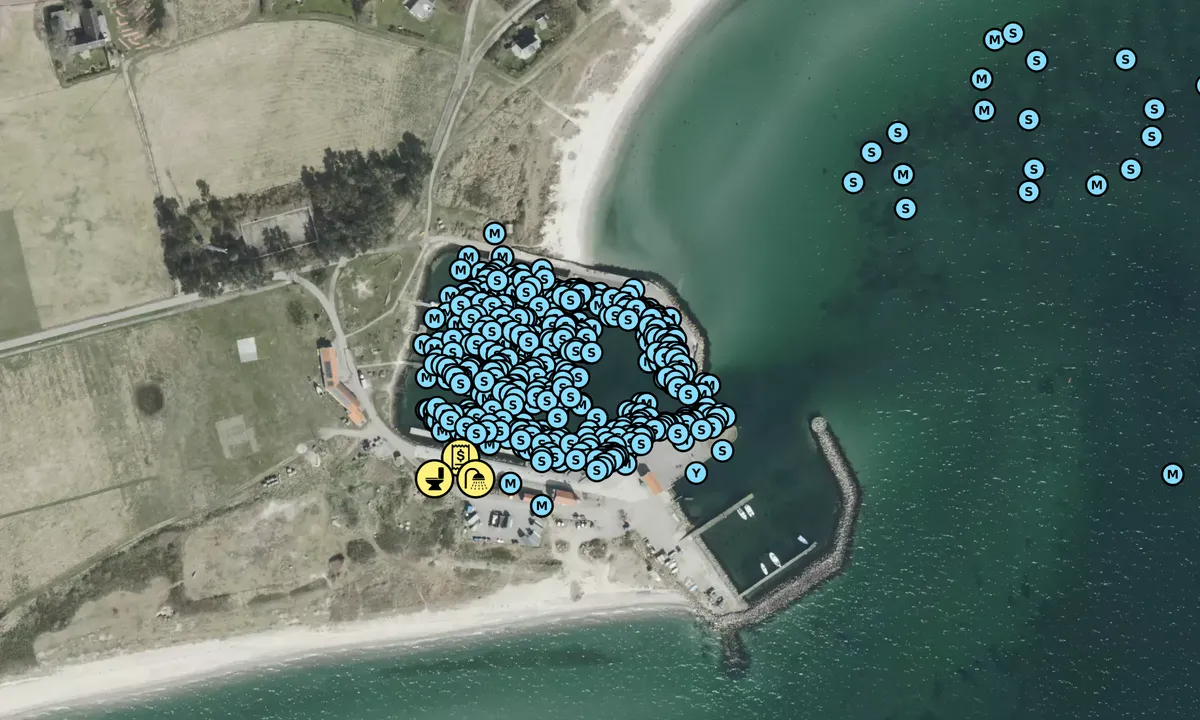 Satelite image of Tunø Havn