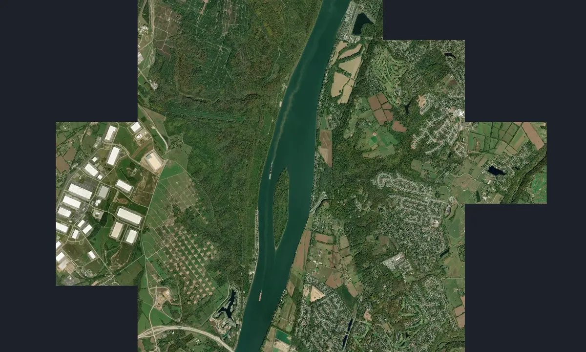 Flyfoto av Twelve Mile Island