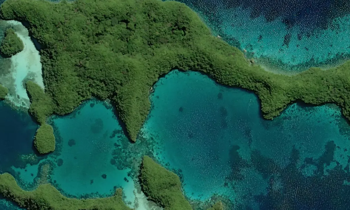 Satelite image of Ulong Island