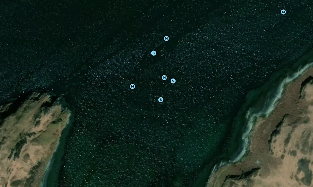 Satelite image of Upper Loch Tarbert, Jura, South Anchorages