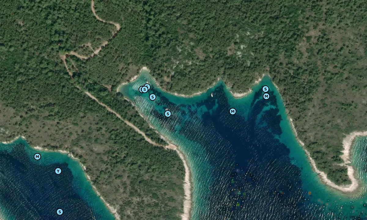 Satelite image of Uvala Borova