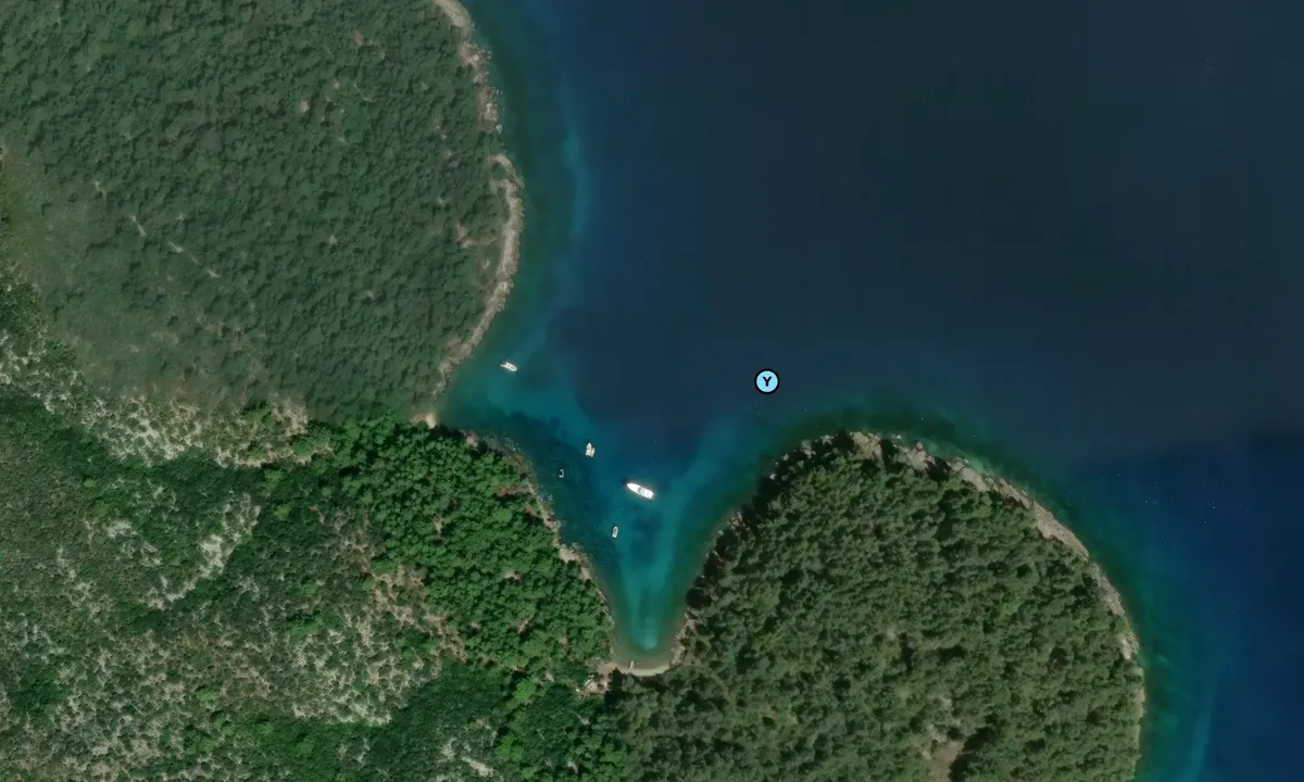 Satelite image of Uvala Frnaza