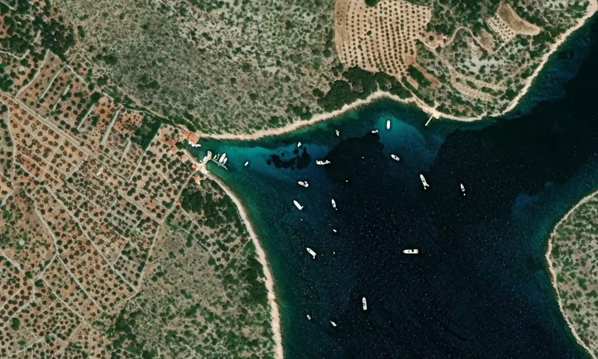 Flyfoto av Uvala Hiljaca