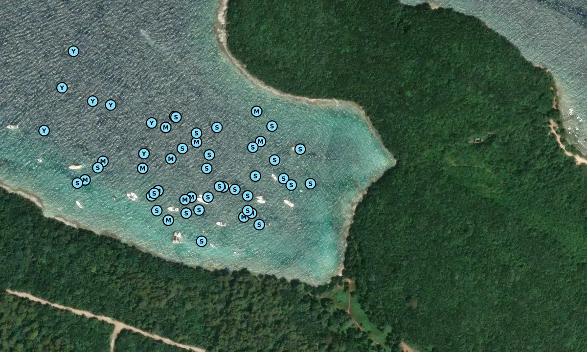 Satelite image of Uvala Kriz