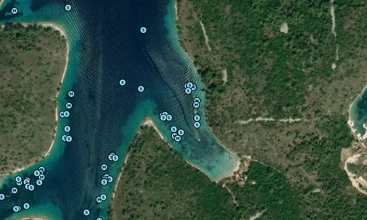 Satelite image of Uvala Lovisce East