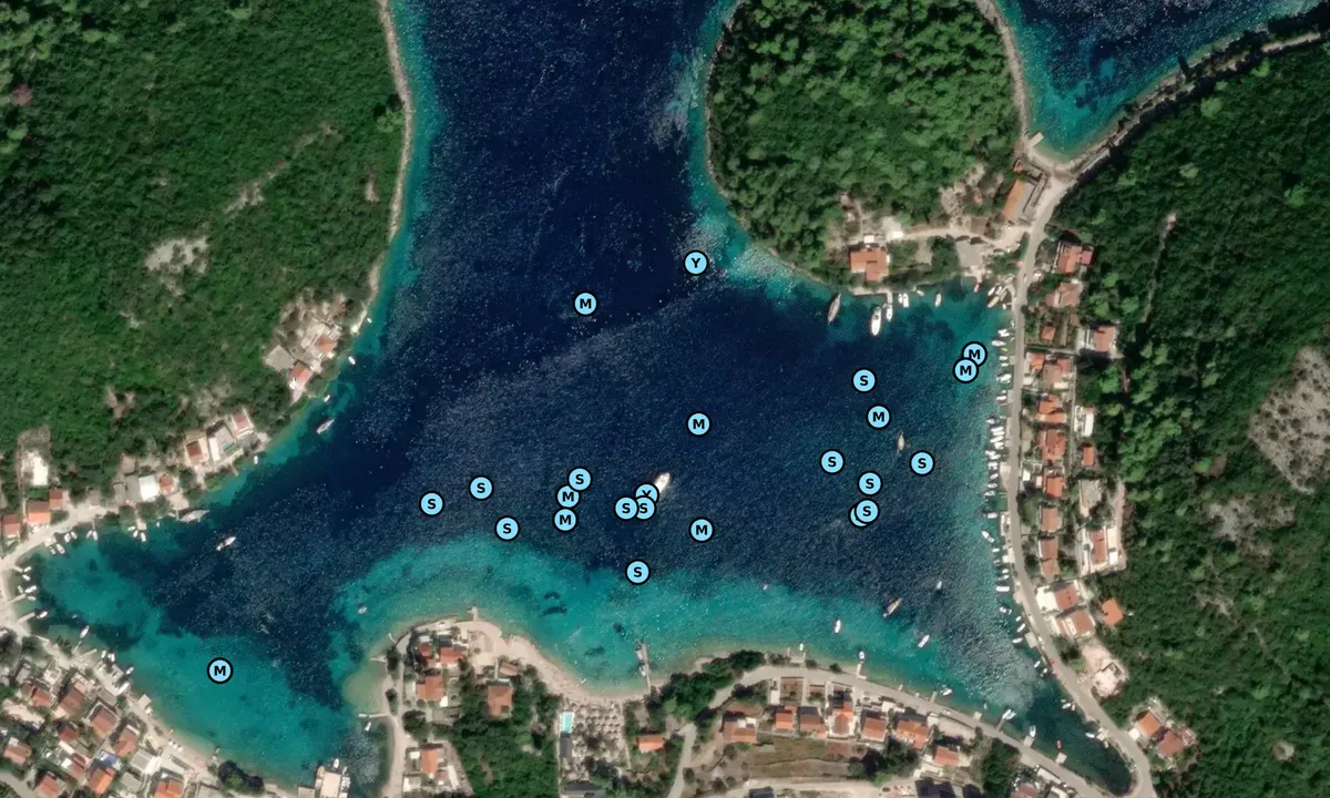 Satelite image of Uvala Luka Banja
