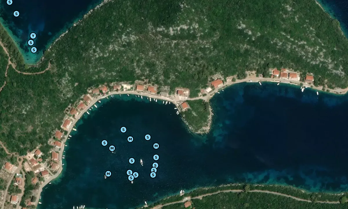 Satelite image of Uvala Malo Lago