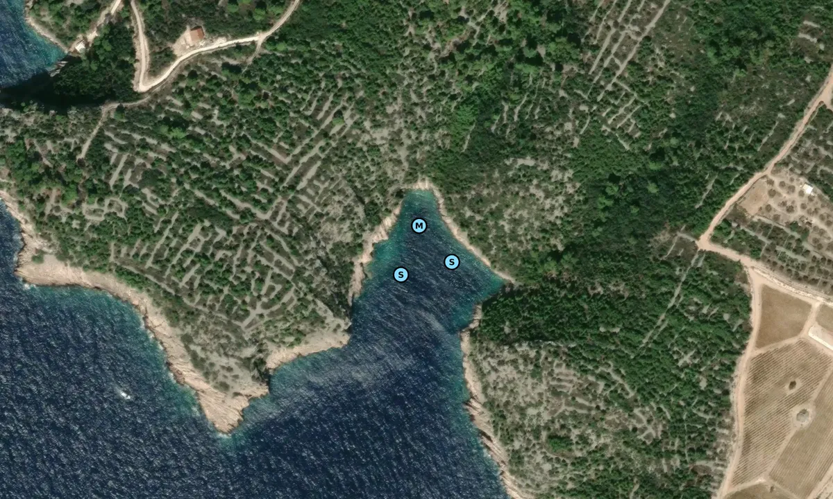 Satelite image of Uvala Medvidova