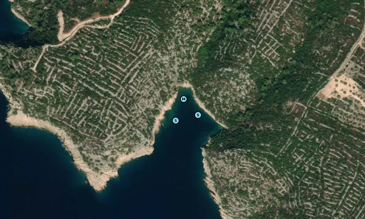 Satelite image of Uvala Medvidova