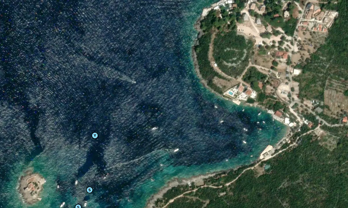 Satelite image of Uvala Mirista