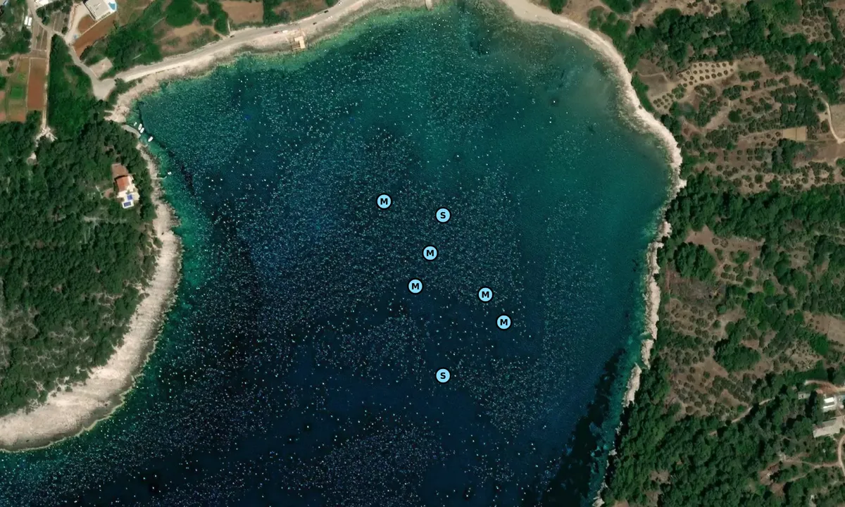 Satelite image of Uvala Przina - Lumbarda