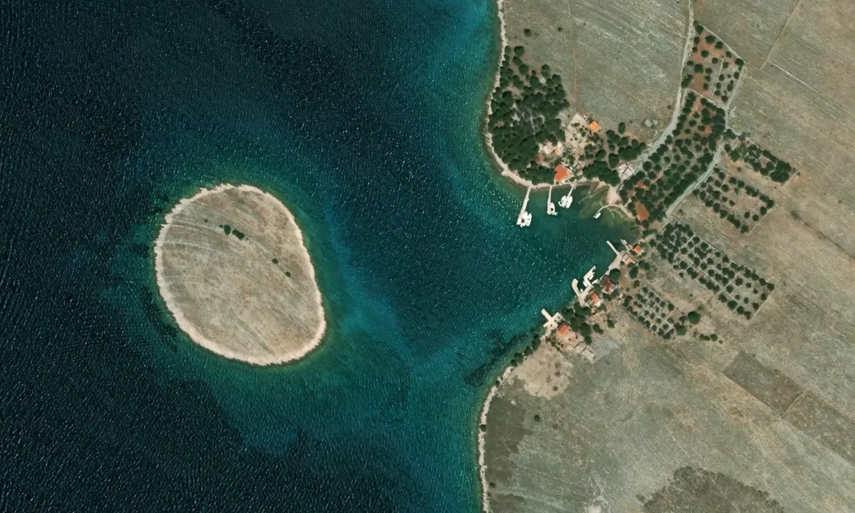 Flyfoto av Uvala Strižnja Kornati